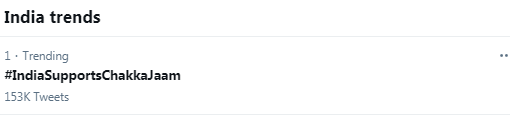 India Supports Chakka Jaam, सोशल मीडिया पर टॉप ट्रेंड 2 4