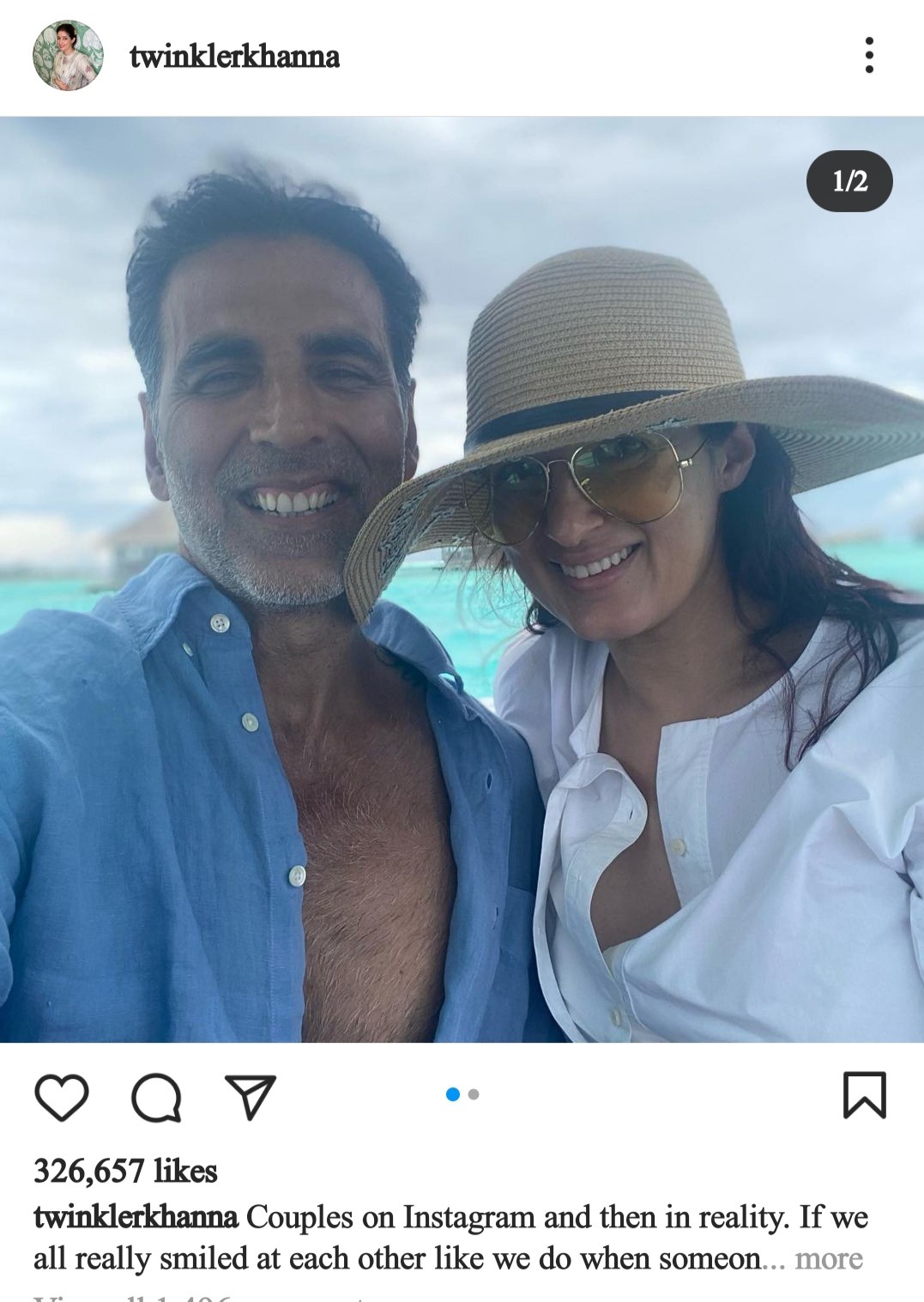Akshay Kumar के साथ दो फोटो शेयर करते हुए Twinkle Khanna ने बताया तलाक से बचने का उपाय। 2 IMG 20210313 003245