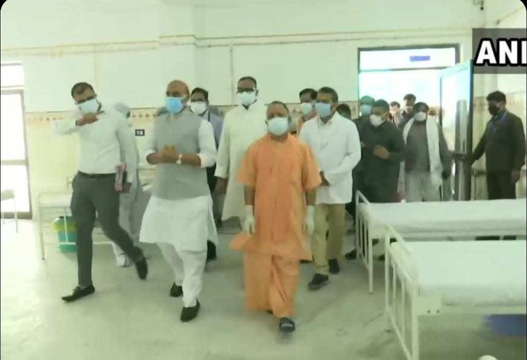 लखनऊ के हज हाउस में बने कोविड-19 अस्पताल का राजनाथ सिंह ने किया लोकार्पण 5 20210512 085100