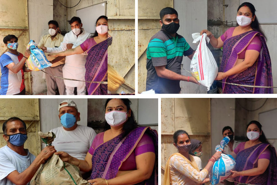 लॉकडाउन से नौकरी और व्यापार ठप होने के बाद संघर्ष कर रहे लोगो को सहायता दी (Aparna Goel निगम पार्षद) 2 16 1