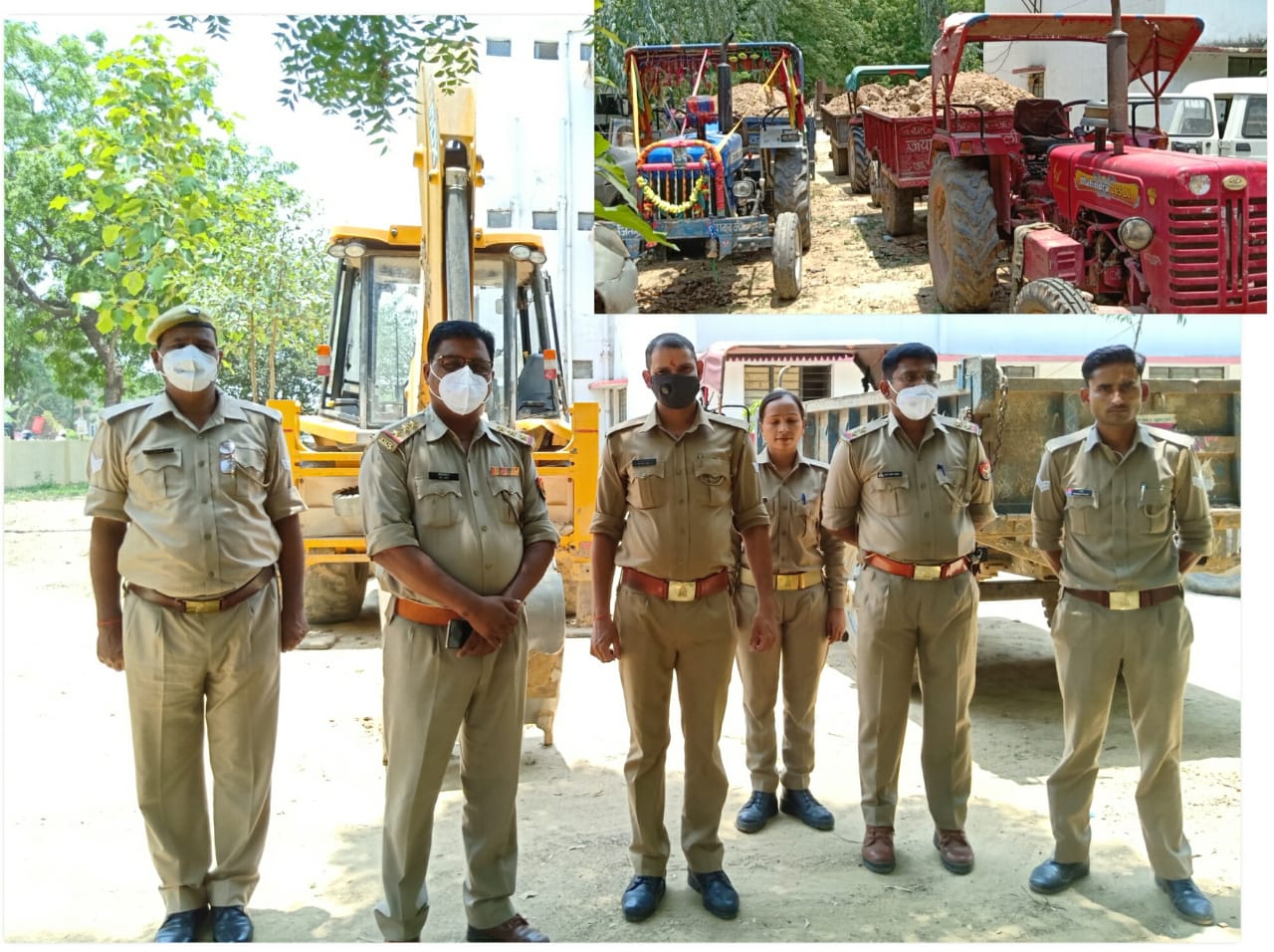 सैफई में अवैध खनन करती जेसीबी मशीन, पांच ट्रैक्टर सीज, खनन माफिया फरार। 1 IMG 20210607 WA0028