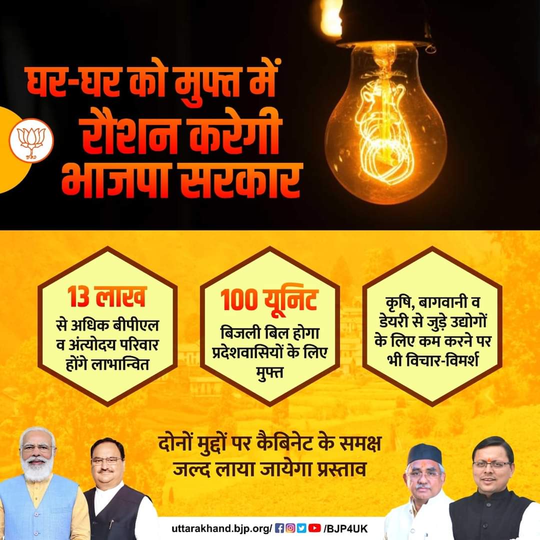घर घर को मुफ्त में रोशन करेगी भाजपा सरकार 6 BJP