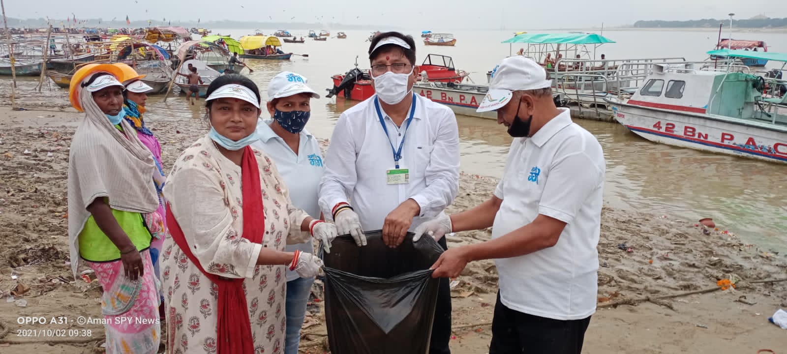 Maha Swachhata Abhiyan, Sangam Prayagraj, अनामिका चौधरी के नेतृत्व में प्रयागराज संगम क्षेत्र में महा स्वच्छता अभियान 2 IMG 20211002 WA0026