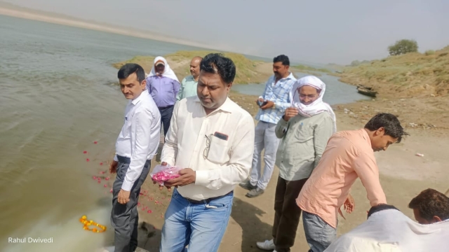 प्रयागराज सुमंगलम घाट का किया गया शिलान्यास करछना/